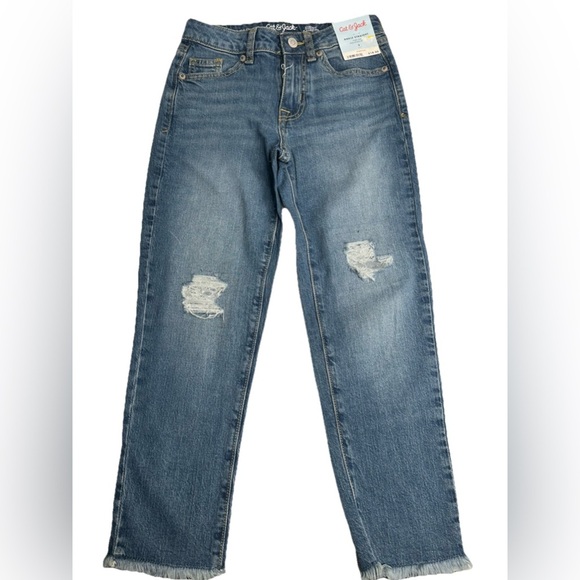 Cat & Jack Other - Cat & Jack Girls High Rise Ankle Straight Adjustable Waist Jeans Blue Size 8